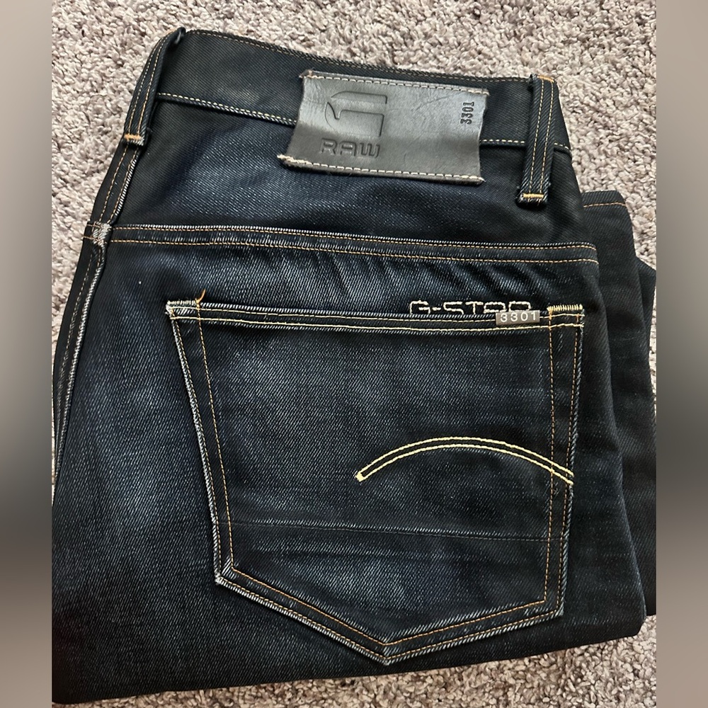 G-Star Men's Dark Blue Jeans